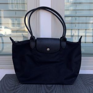 Longchamp Le Pliage Tote Bag All Black ORIGINAL Retired Version